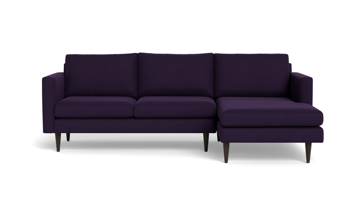 Wallace 98" Untufted Right Chaise Sectional - Superb Amethyst