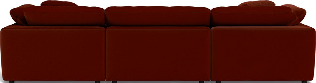 Fluffy 133.5" 3pc Sofa - Superb Rust