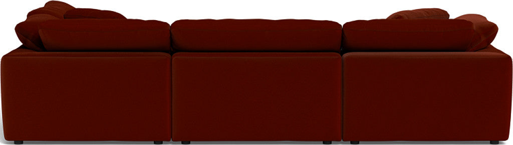 Fluffy 133.5" 4 Piece Sectional w/Otto - Superb Rust
