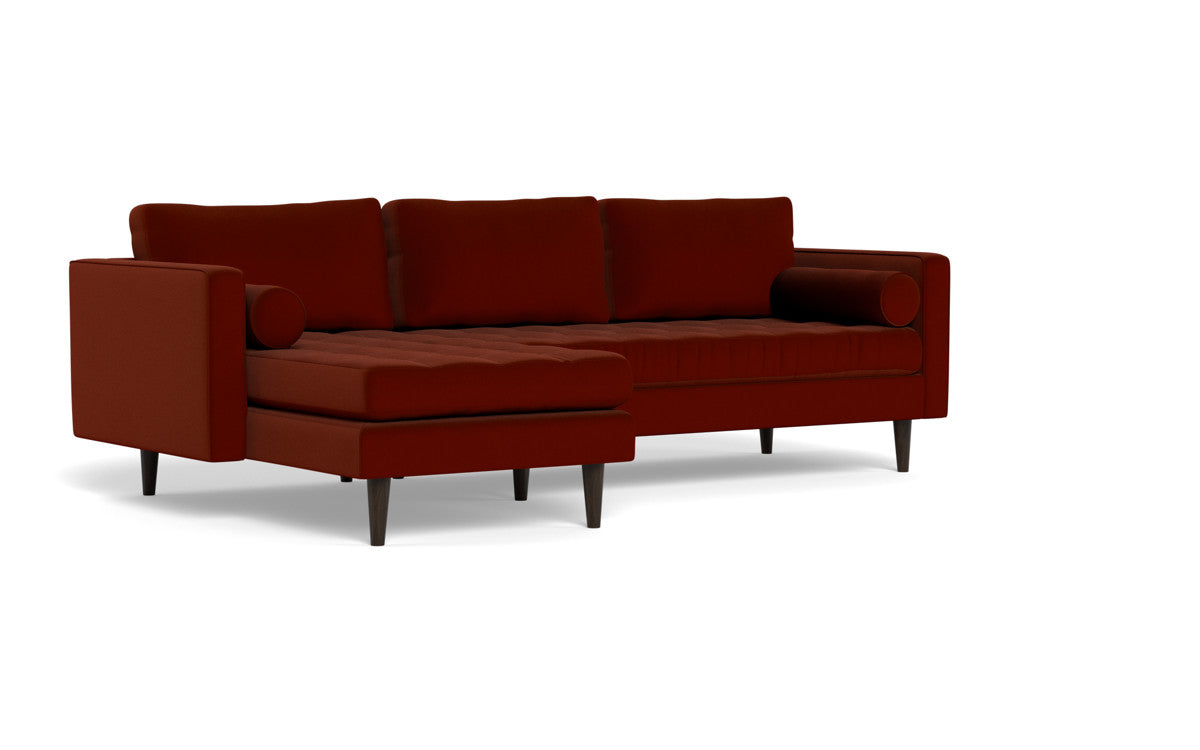Ladybird 102" Left Chaise Sectional - Superb Rust