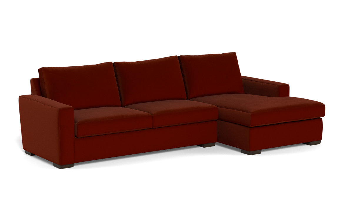 Mesa 123" Right Chaise Sectional - Superb Rust