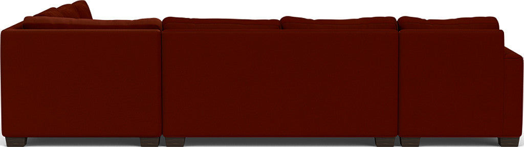 Track 141" Corner Sectionals W. Full Sleeper & Left Chaise - Superb Rust