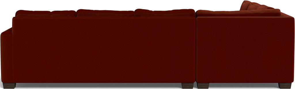 Track 121" Left Corner Sectional - Superb Rust