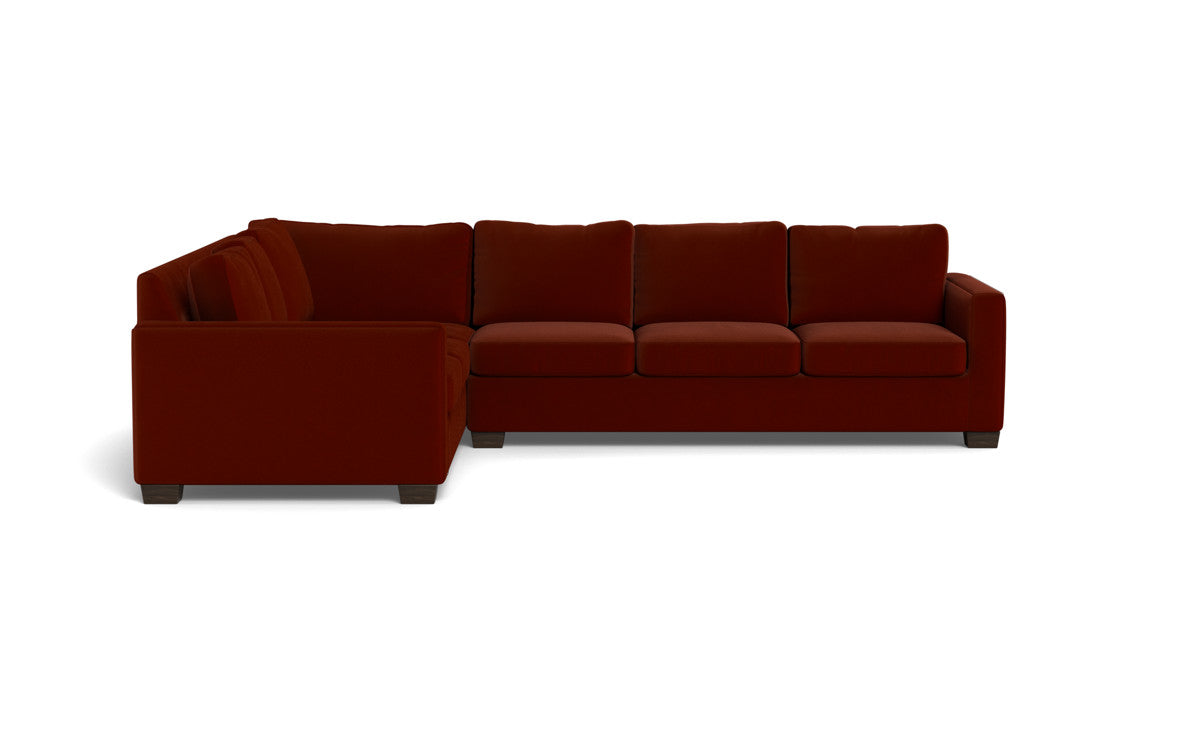 Track 121" Left Corner Sectional - Superb Rust