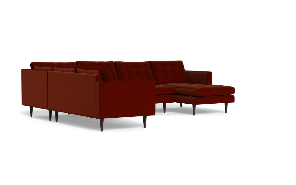 Wallace 130" Corner Sectionals w. Right Chaise - Superb Rust
