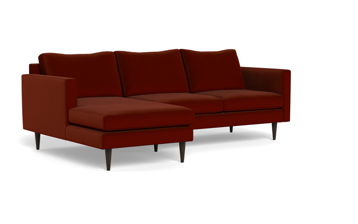 Wallace 98" Untufted Left Chaise Sectional - Superb Rust