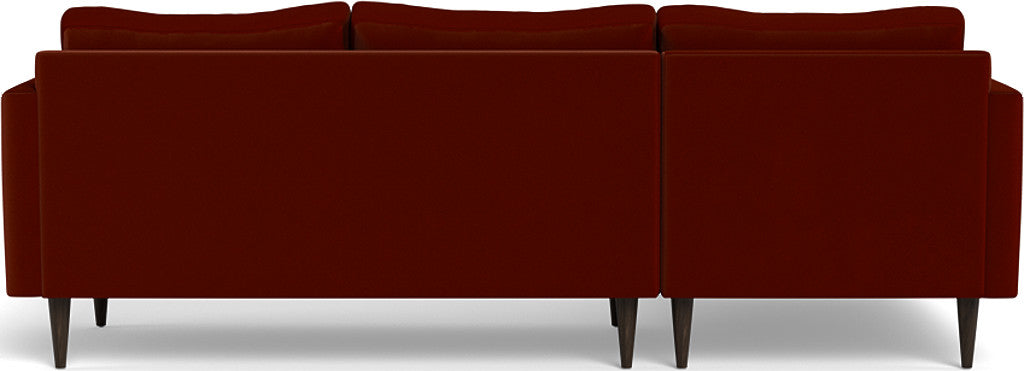 Wallace 98" Untufted Left Chaise Sectional - Superb Rust