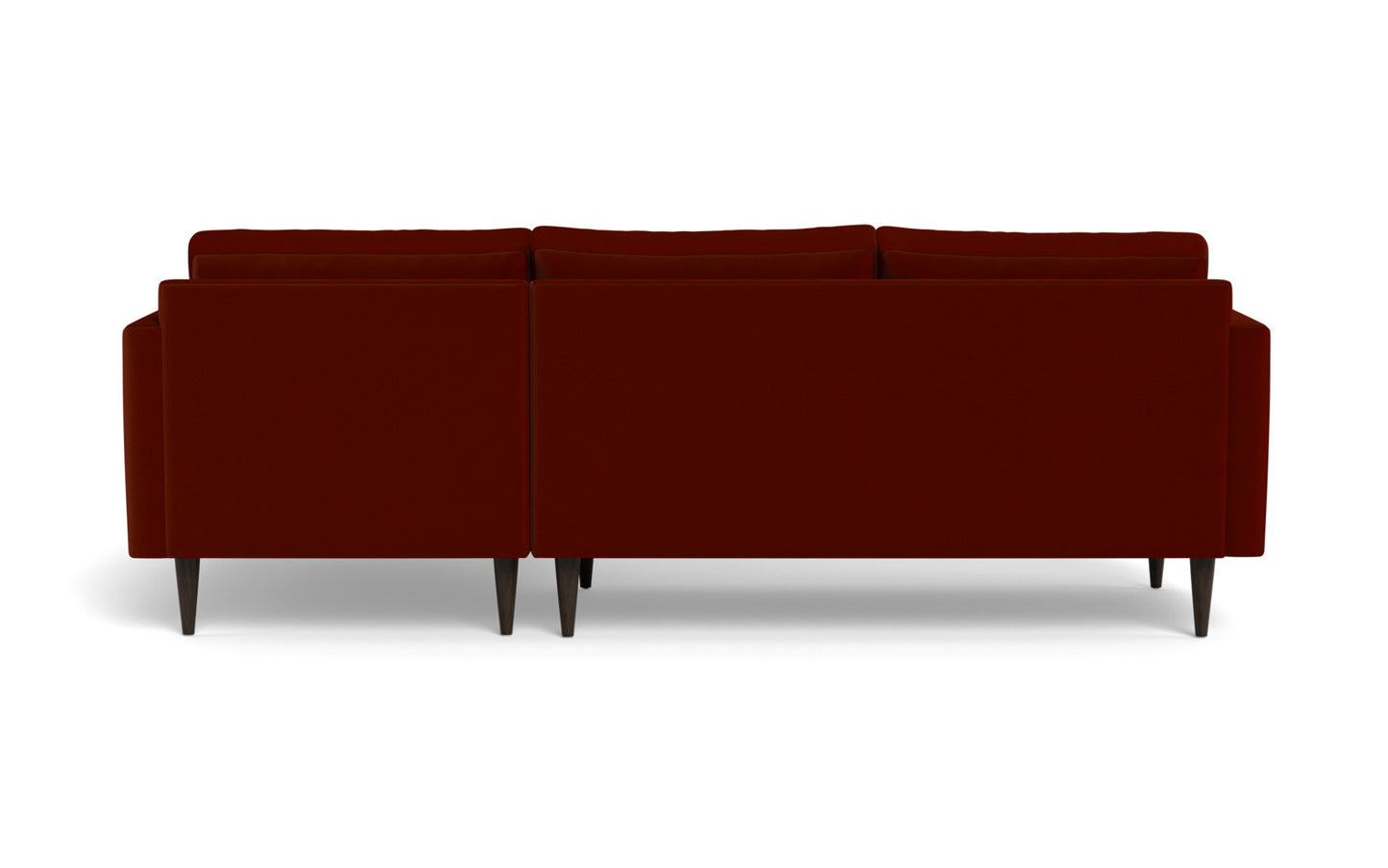 Wallace 98" Untufted Right Chaise Sectional - Superb Rust