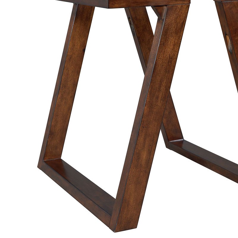 Kellan Glass & Wood End Table -