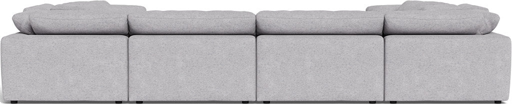 Fluffy 178" 4 Corner U Sectional - Travis Pewter