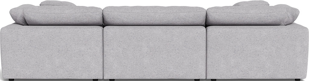 Fluffy 133.5" 3pc Sofa - Travis Pewter