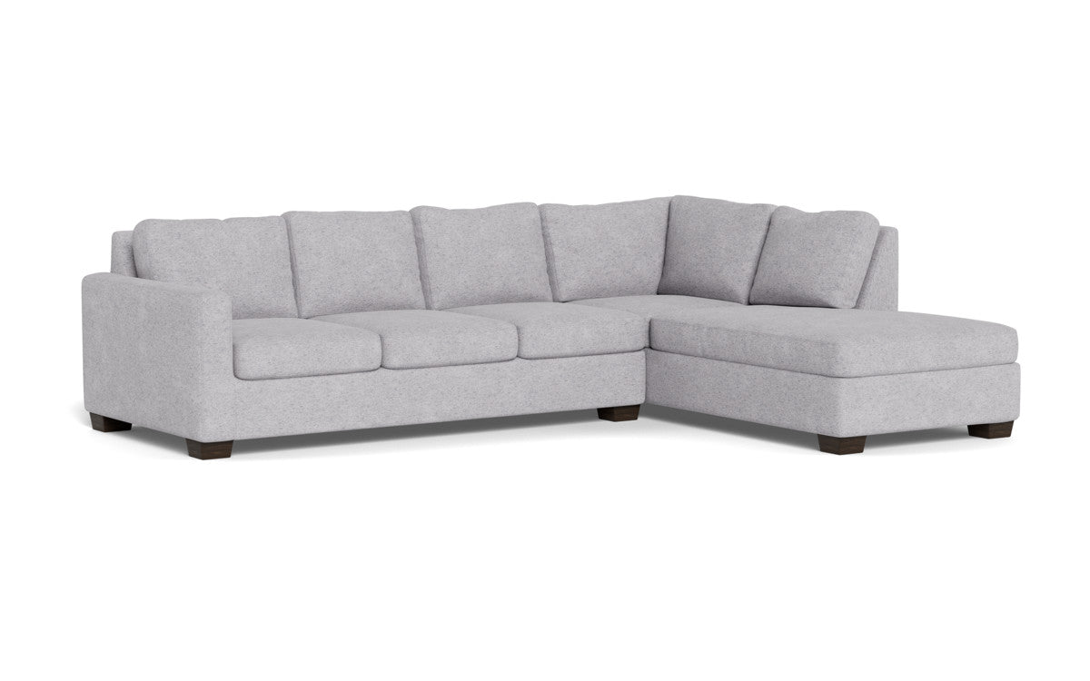 Track 121" Right Chaise Sectional - Travis Pewter
