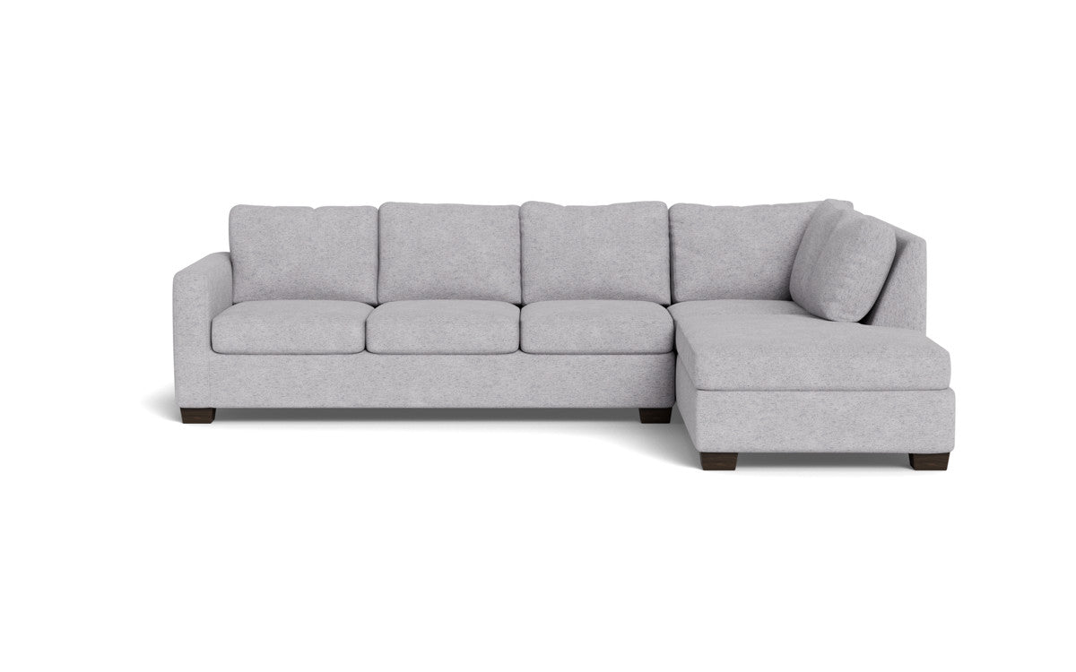 Track 121" Right Chaise Sectional - Travis Pewter
