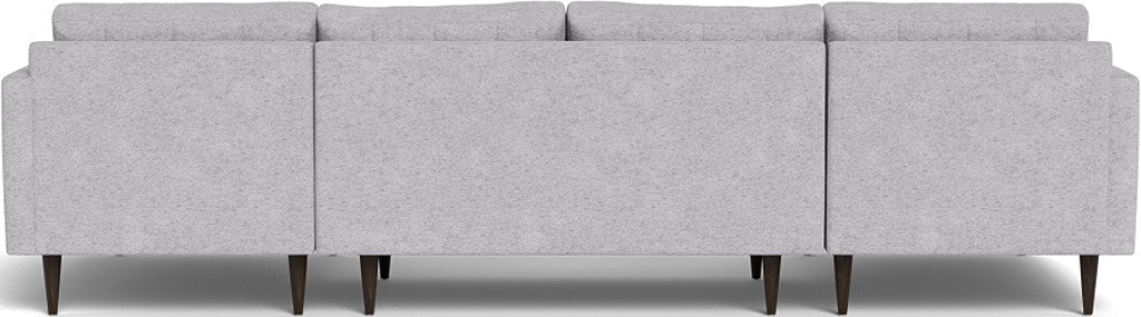 Wallace 126" Double Chaise U Sectional - Travis Pewter