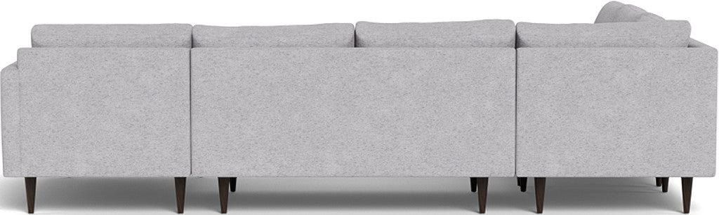 Wallace 130" Untufted Corner Sectionals w. Right Chaise - Travis Pewter