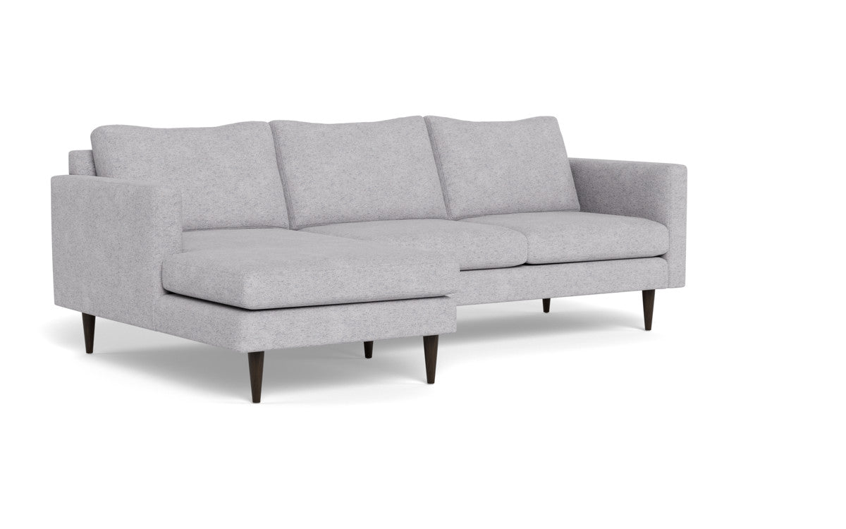 Wallace 98" Untufted Left Chaise Sectional - Travis Pewter