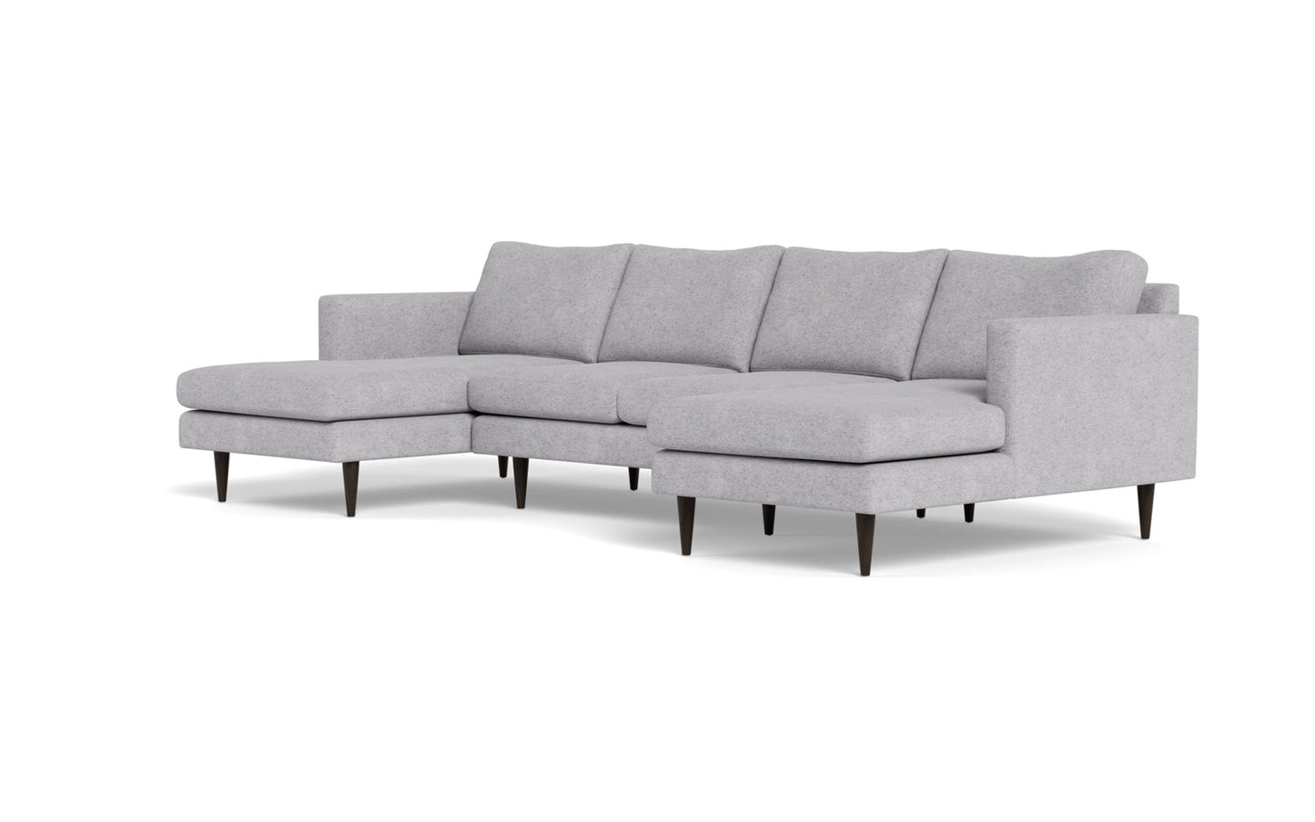 Wallace 126" Untufted Double Chaise U Sectional