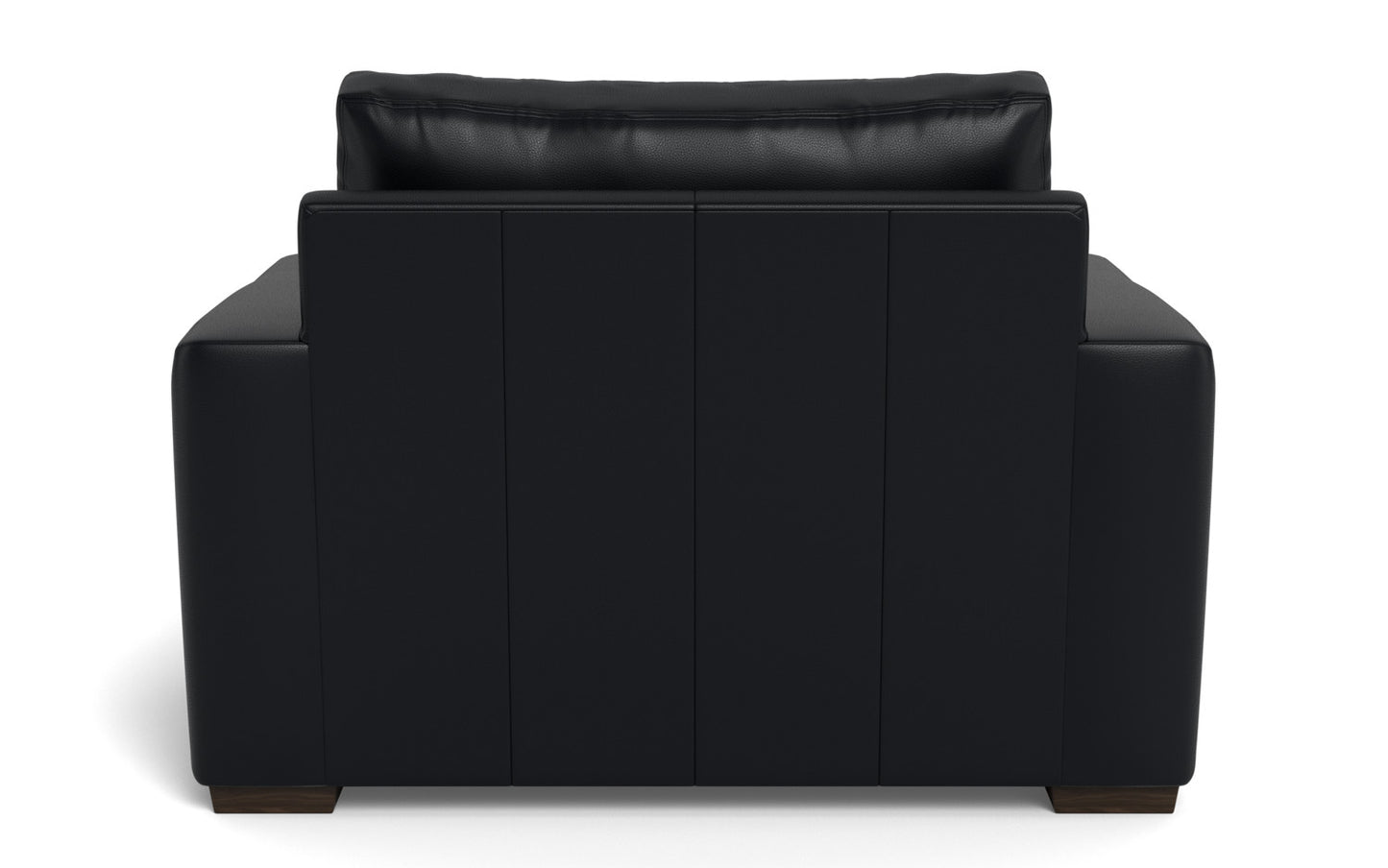 Mesa 52" Leather Arm Chair - Tribeca Black