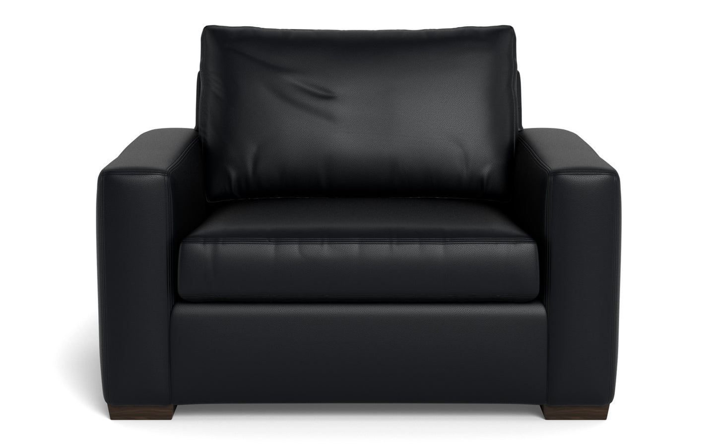 Mesa 52" Leather Arm Chair - Tribeca Black