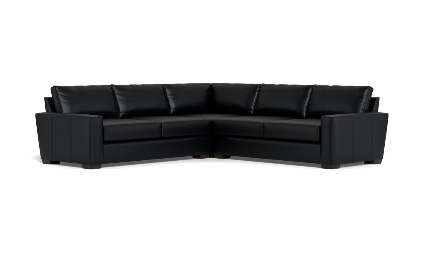 Mesa 121" Leather Corner Sectional - Hudson Lager