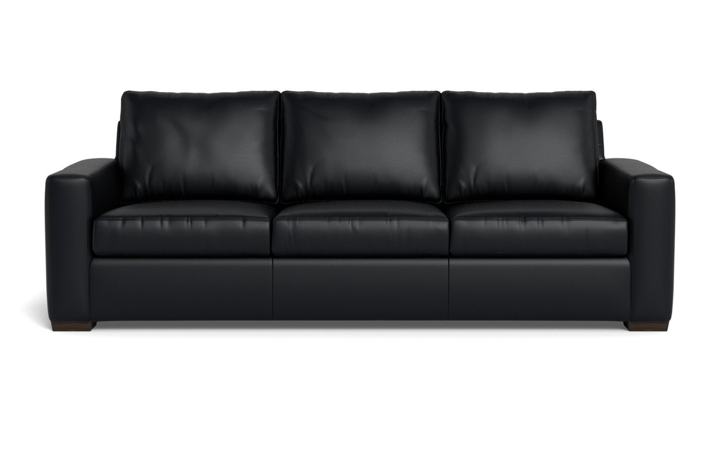 Mesa 101" Leather Estate Sofa - Tribeca Black