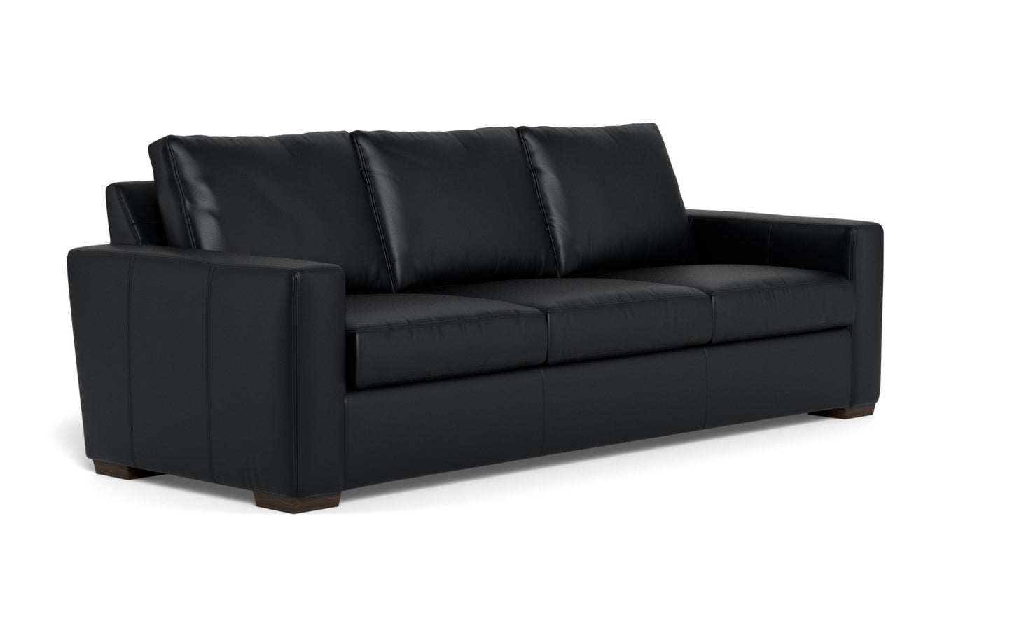 Mesa 101" Leather Estate Sofa - Tribeca Black