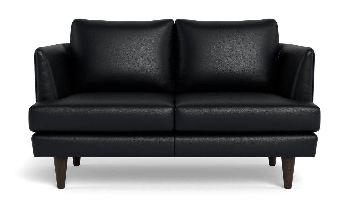 Rainey 59" Leather Loveseat - Tribeca Black
