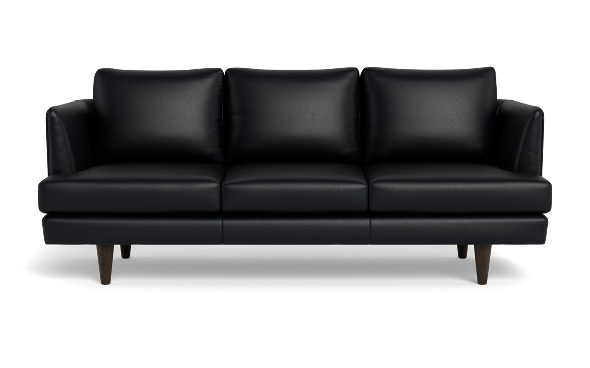 Rainey 83" Leather Sofa - Tribeca Black