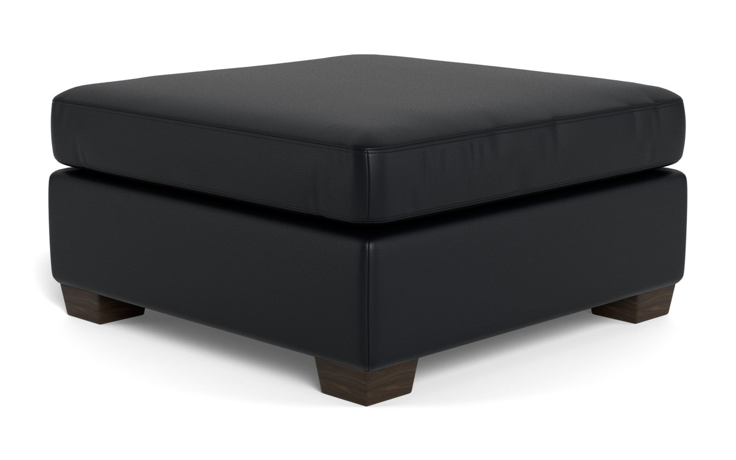 Mesa Leather Storage Cocktail Ottoman - Hudson Lager