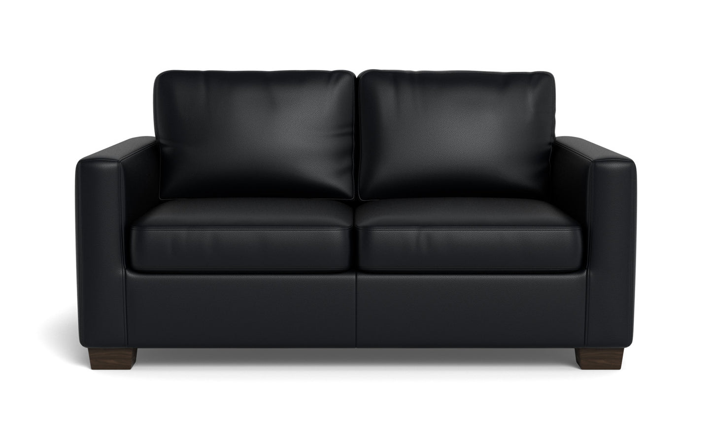 Track 62" Leather Twin Sleeper - Tribeca Black