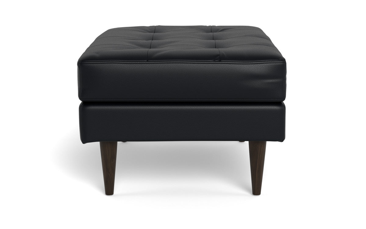 Wallace Leather Ottoman - Hudson Lager