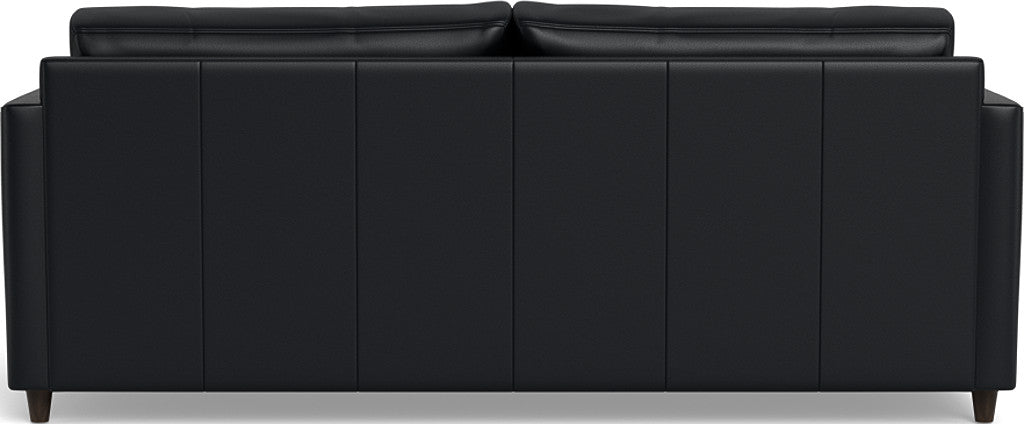 Wallace 74" Leather Untufted Queen Sleeper Sofa - Tribeca Black