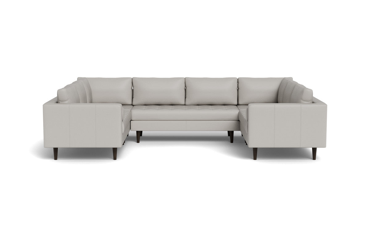 Ladybird 134" Leather U Sectional - Tribeca Chelsea