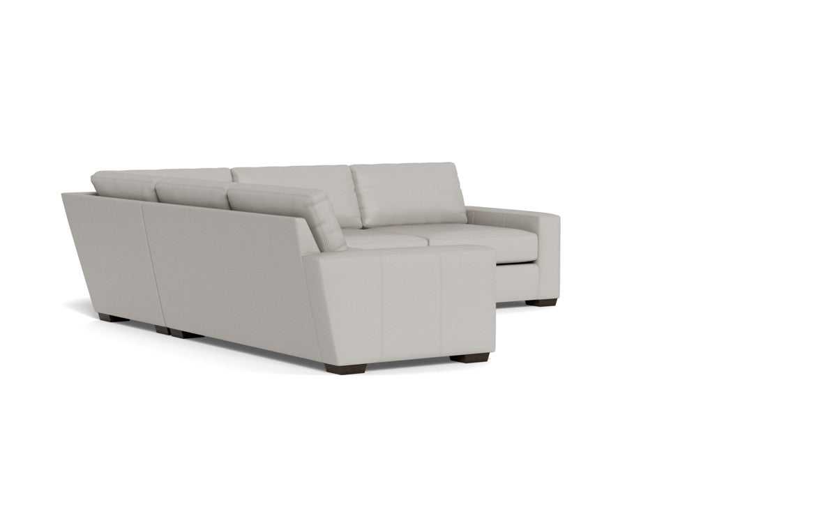 Mas Mesa 127" Deep Leather Corner Sectional - Tribeca Chelsea