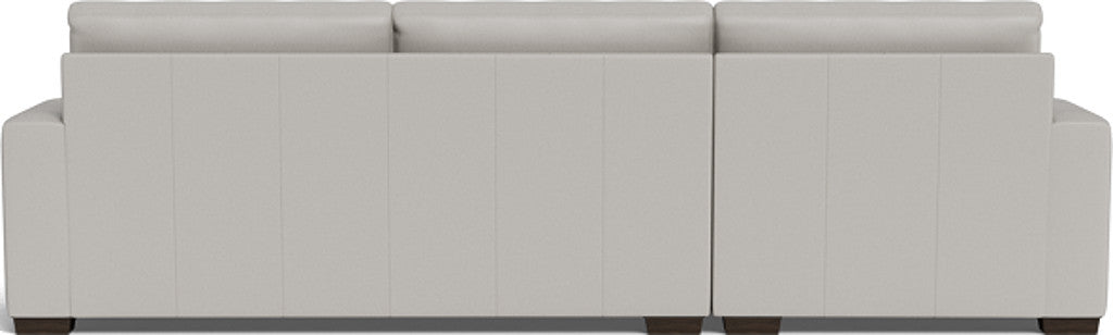 Mas Mesa 123" Deep Leather Left Chaise Sectional - Tribeca Chelsea