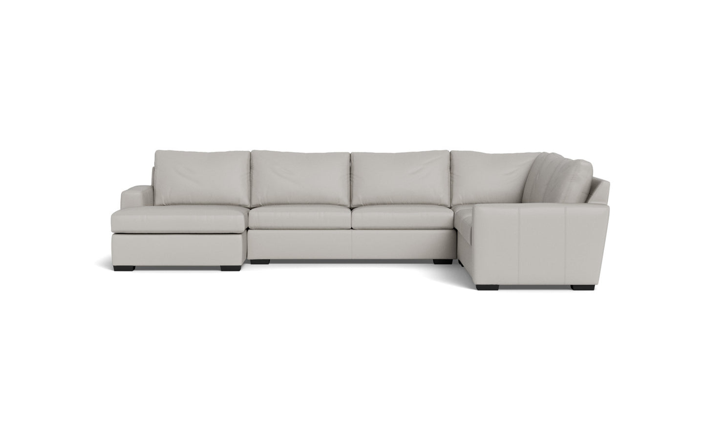 Mesa 156" Leather Corner Sectionals w. Left Chaise - Tribeca Chelsea