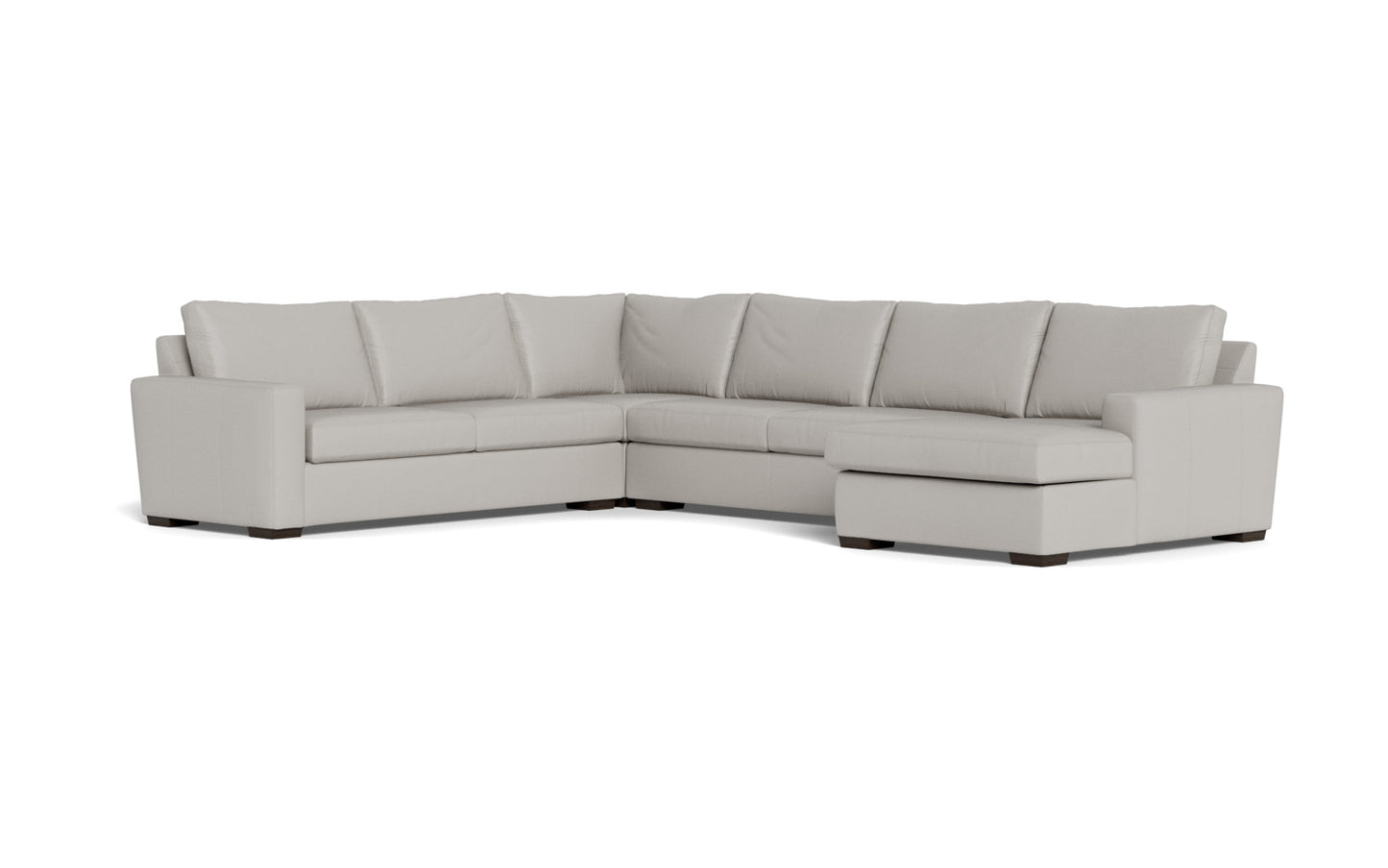 Mesa 156" Leather Corner Sectionals w. Right Chaise - Tribeca Chelsea