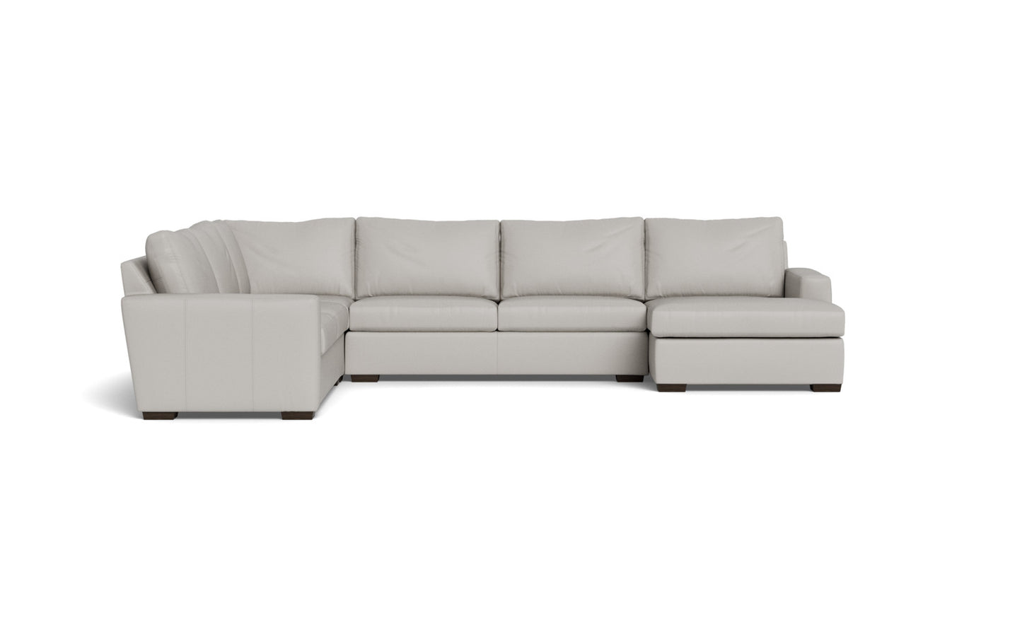 Mesa 156" Leather Corner Sectionals w. Right Chaise - Tribeca Chelsea