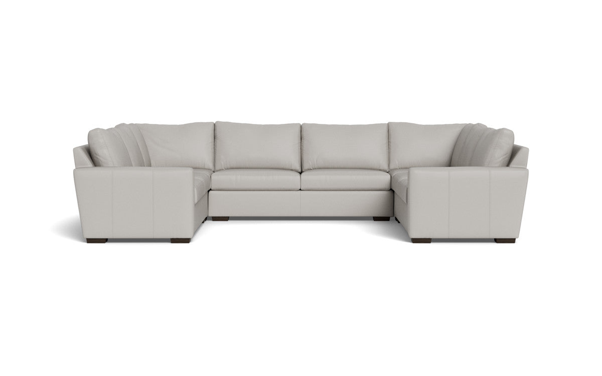 Mas Mesa 166" Deep Leather Condo U Sectional - Tribeca Chelsea