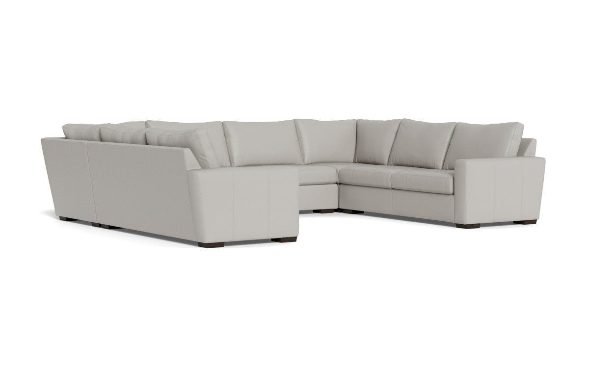 Mas Mesa 166" Deep Leather Condo U Sectional - Tribeca Chelsea