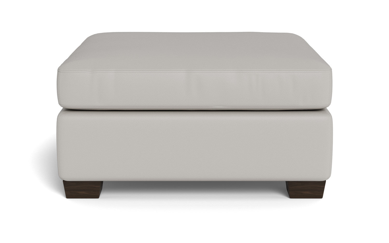 Mesa Leather Storage Cocktail Ottoman - Tribeca Black
