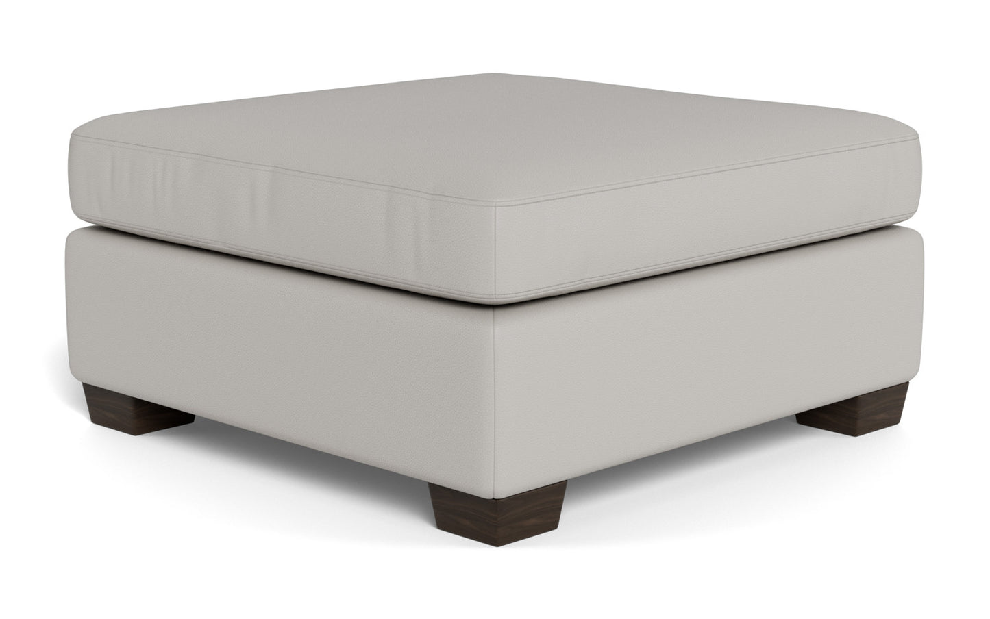 Mesa Leather Storage Cocktail Ottoman - Tribeca Black