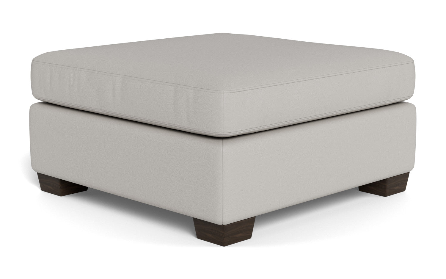 Mesa Leather Storage Cocktail Ottoman - Tribeca Black