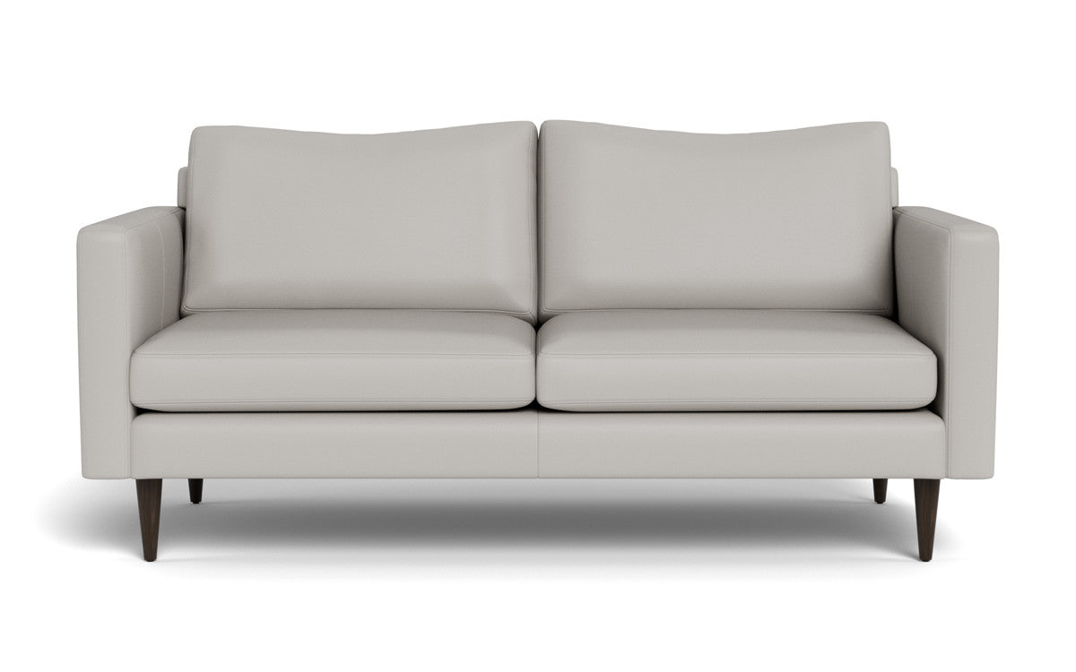 Wallace 74" Leather Untufted Apartment Sofa - Tribeca Chelsea