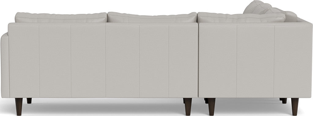 Wallace 102" Leather Untufted Corner Sectional - Tribeca Chelsea