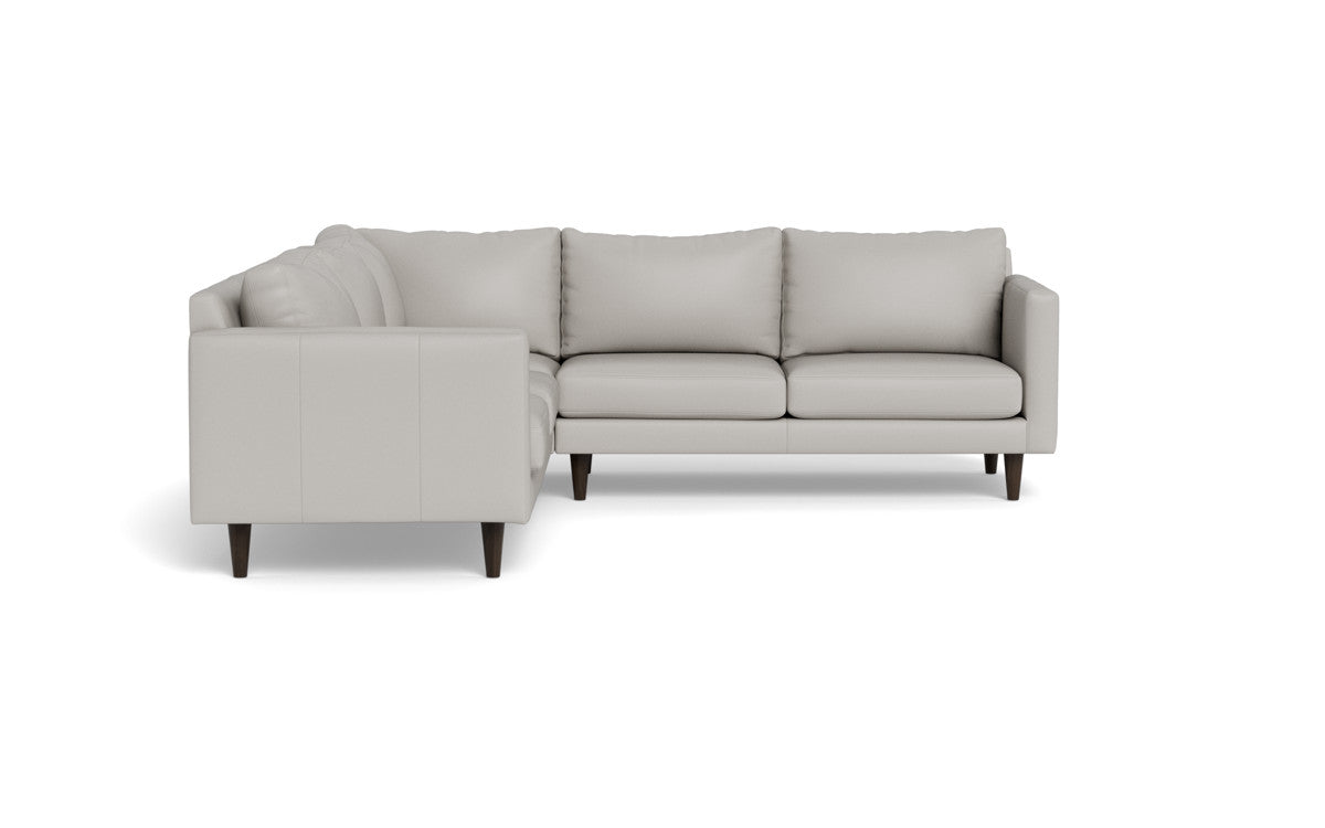 Wallace 102" Leather Untufted Corner Sectional - Tribeca Chelsea