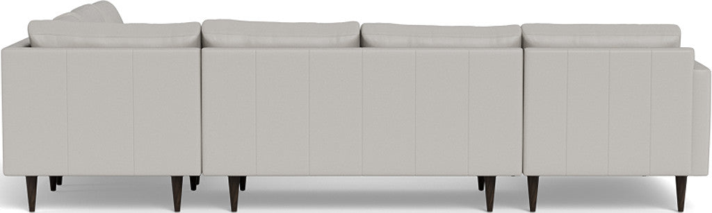 Wallace 130" Leather Untufted Corner Sectionals w. Left Chaise - Tribeca Chelsea