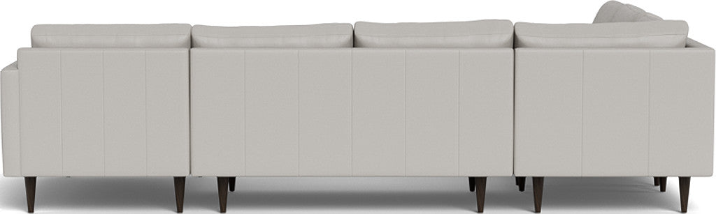 Wallace 131" Leather Untufted Corner Sectionals w. Right Chaise - Tribeca Chelsea