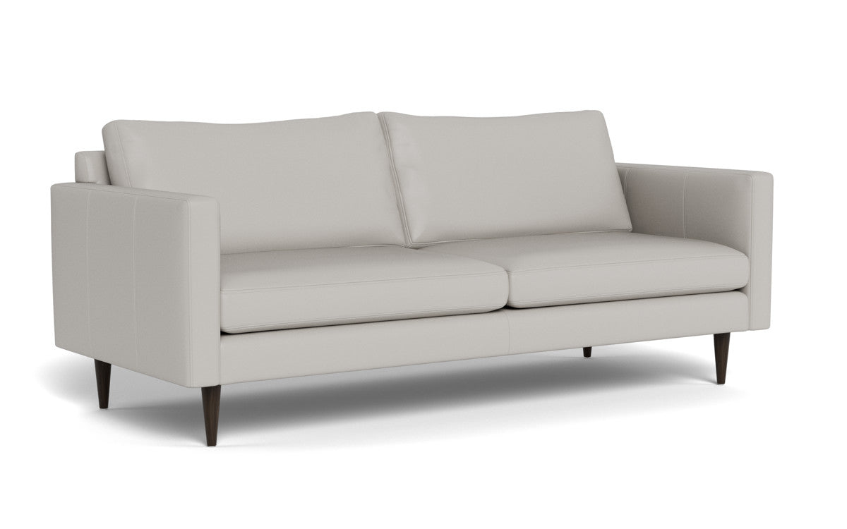 Wallace 85" Leather Untufted Sofa - Tribeca Chelsea