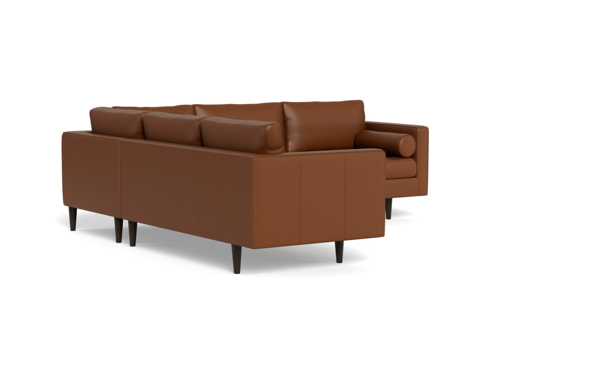 Ladybird 103" Leather Corner Sectional - Tribeca Chestnut